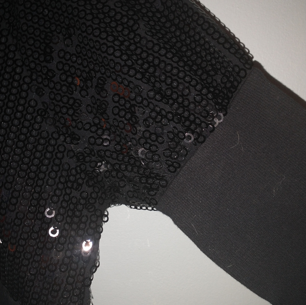 Bebe Jacket Half Sequence Zip Up Front - image 5